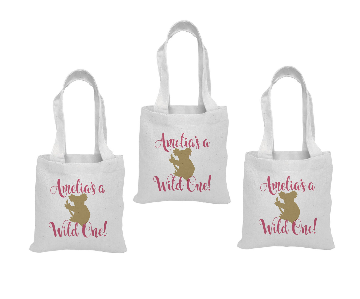 Custom Koala Party Favor Bags - Set of Three Bags