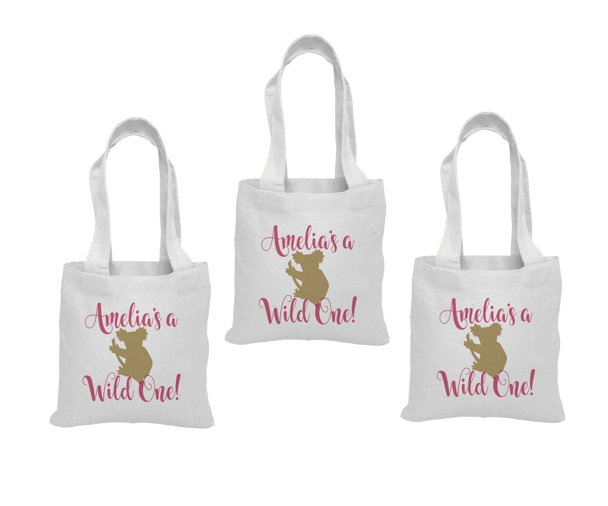 Custom Koala Party Favor Bags - Set of Three Bags