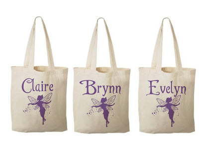 Personalized Fairy Party Favor Bags - Set of Three Bags