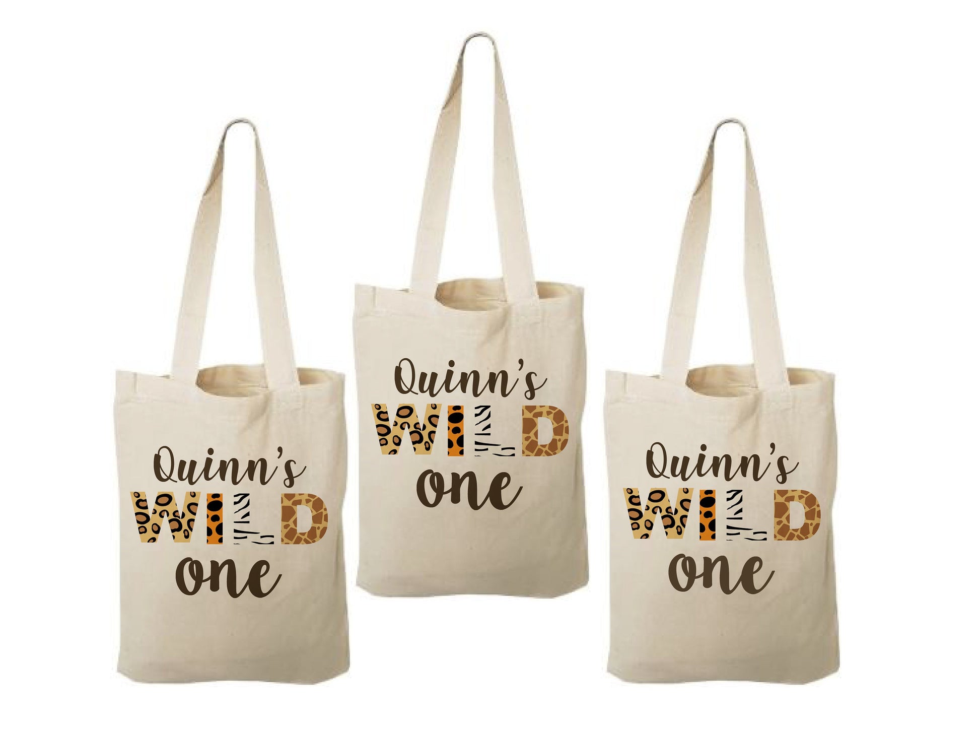 Custom Wild One Party Favor Bags - Set of Three