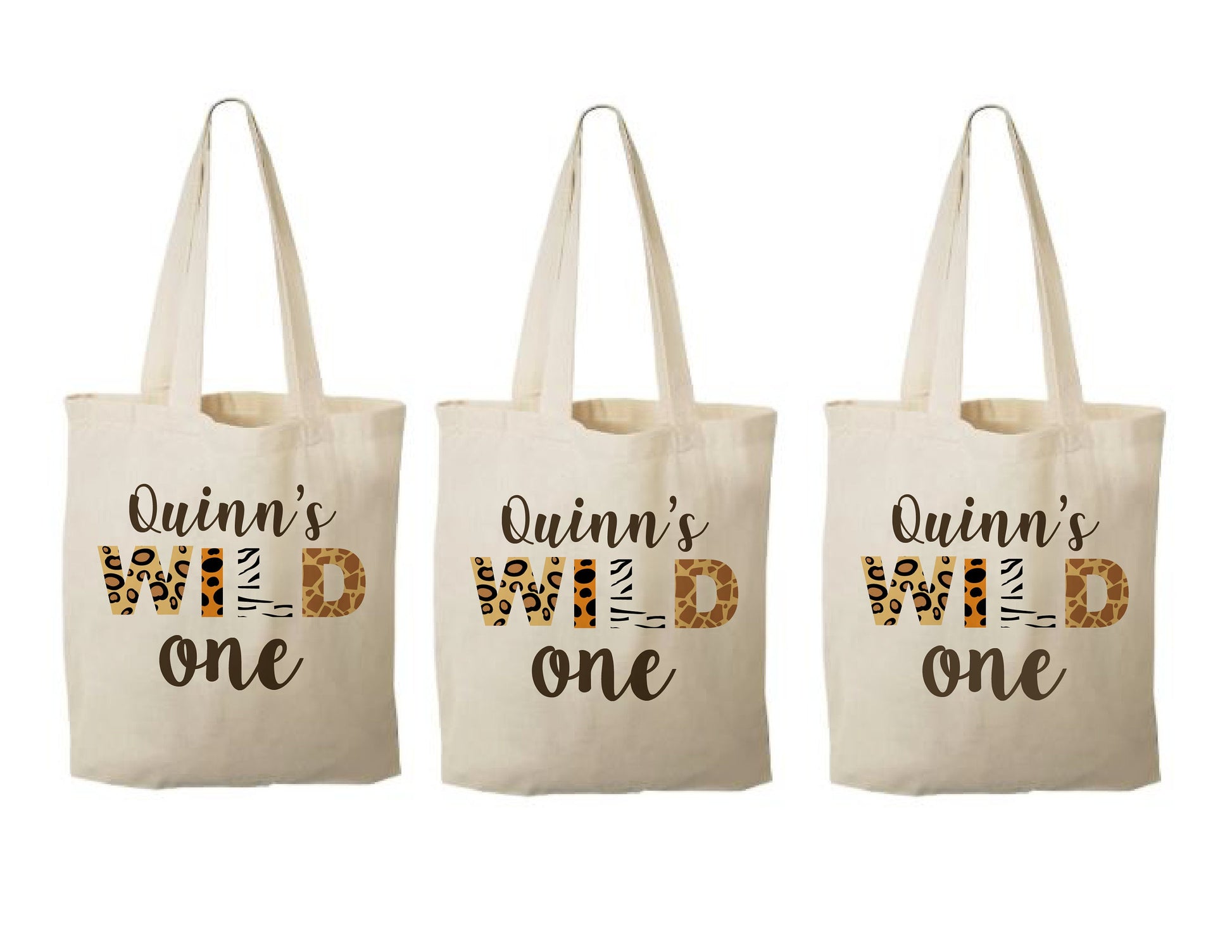 Custom Wild One Party Favor Bags - Set of Three