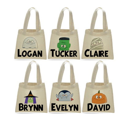 Personalized Halloween Party Favor Bags - Perfect for Halloween Parties! Set of Six