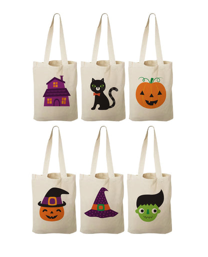Halloween Cotton Treat Bags, Set of 6, Party Favors