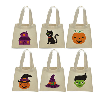 Halloween Cotton Treat Bags, Set of 6, Party Favors