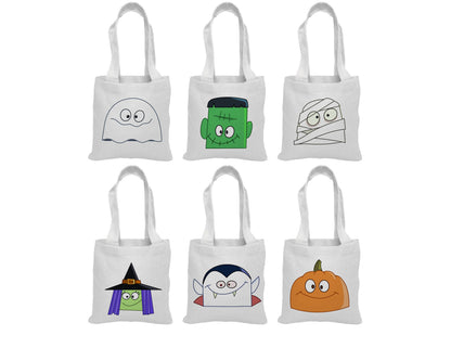 6 Halloween Treat Bags, Halloween Party Favor Bags, Halloween Treat Bags, Halloween Bags, Halloween Goodie Bags, Halloween Swag Bags, Bags
