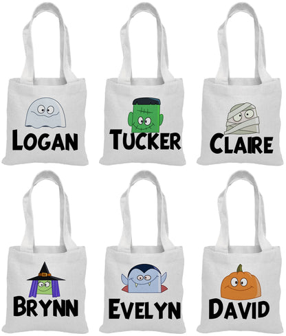 Personalized Halloween Party Favor Bags - Perfect for Halloween Parties! Set of Six