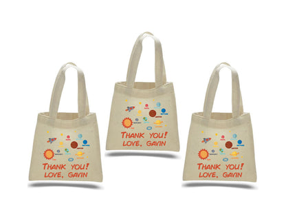 Custom Space Party Favor Bags - Set of Three Bags