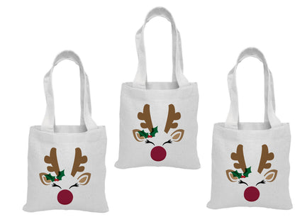 Christmas Party Favor Bags - Set of Three Reindeer Bags