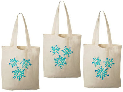 Snowflake Party Favor Bags - Set of Three Bags
