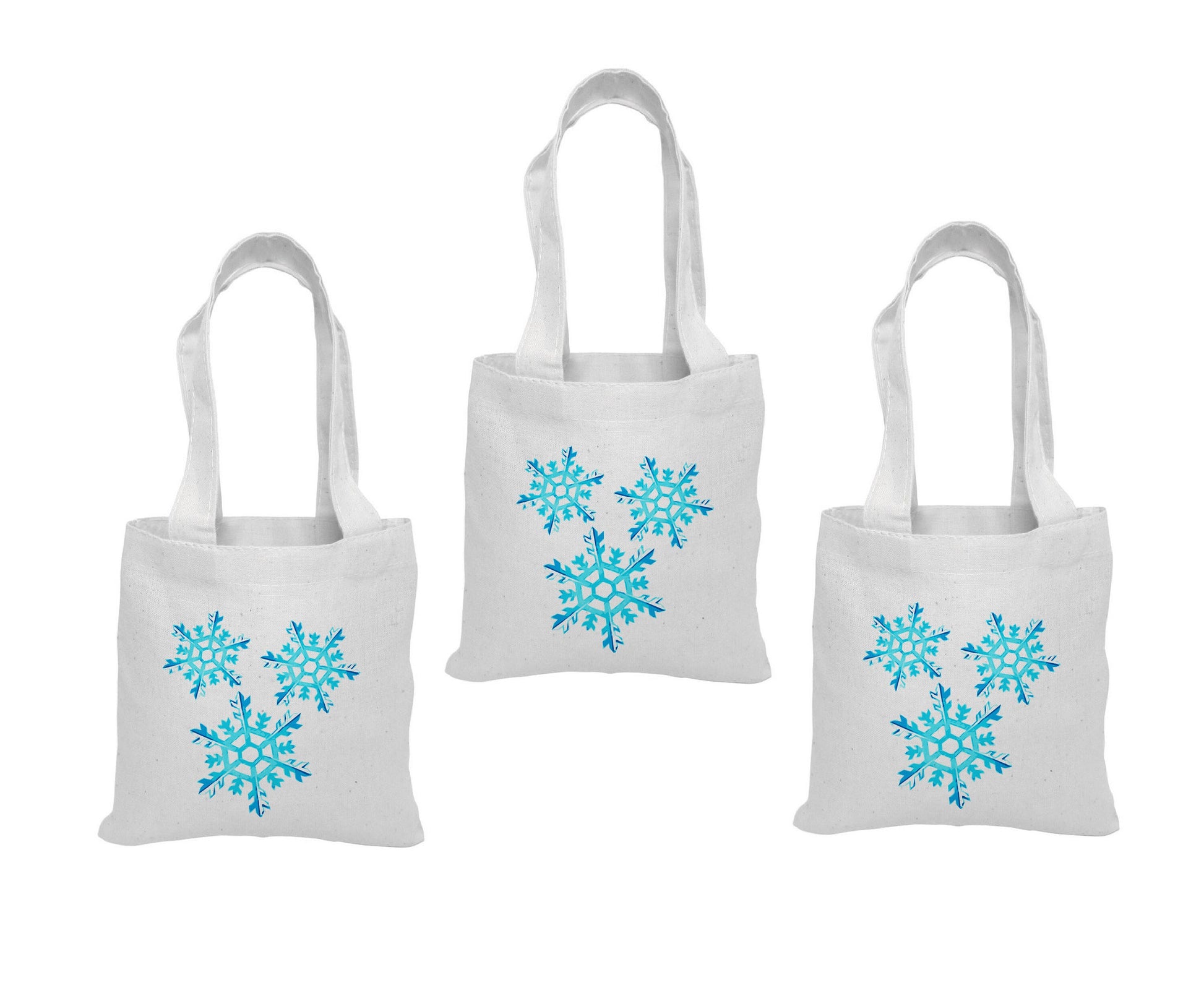 Snowflake Party Favor Bags - Set of Three Bags
