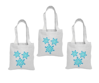 Snowflake Party Favor Bags - Set of Three Bags