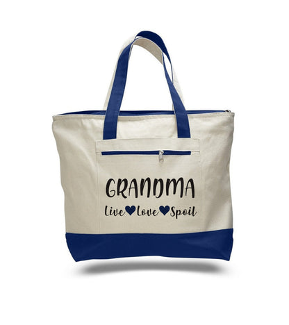 Grandma Tote Bag - Gift for Grandma - Live Love Spoil