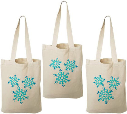 Snowflake Party Favor Bags - Set of Three Bags