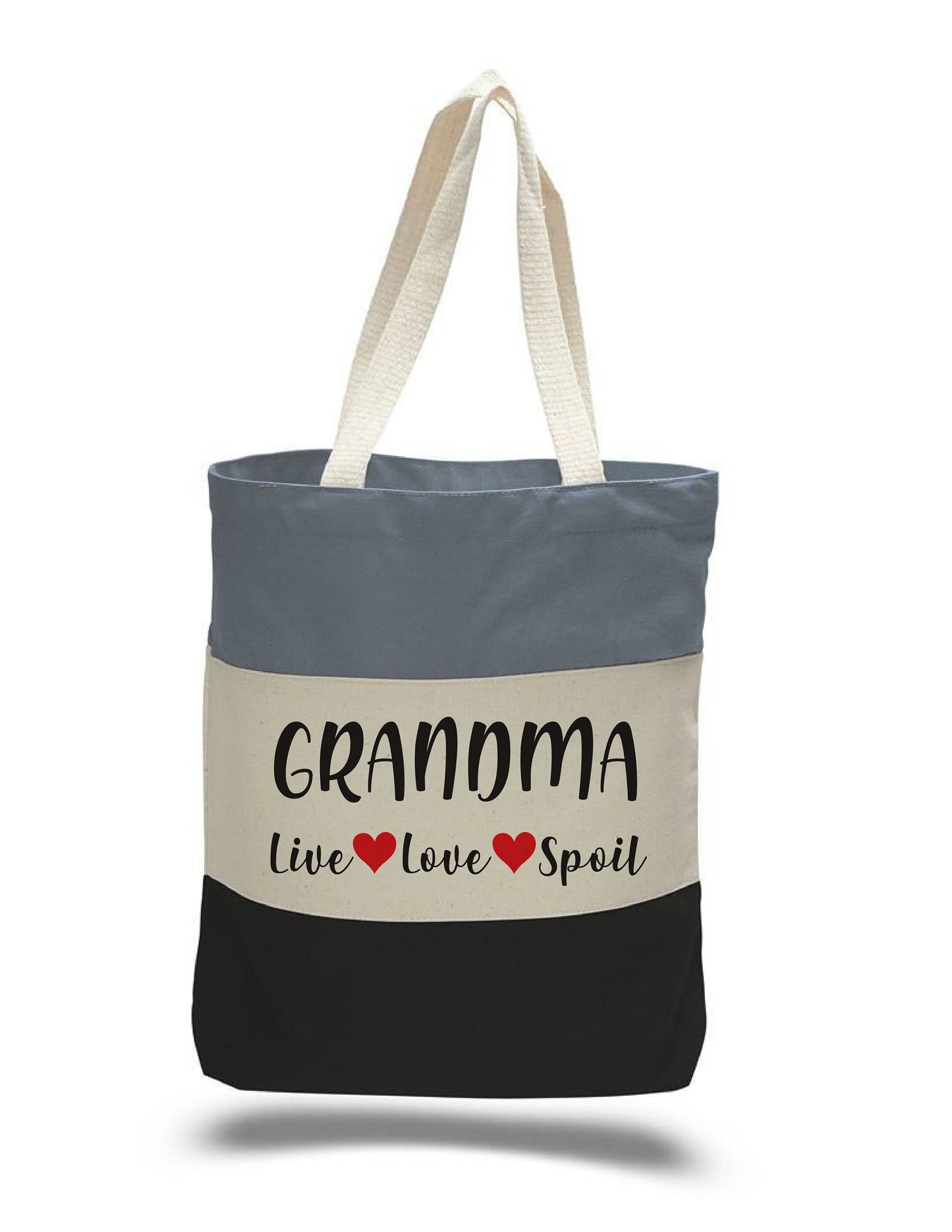 Grandma Gift - Grandma Tote Bag - Live Love Spoil
