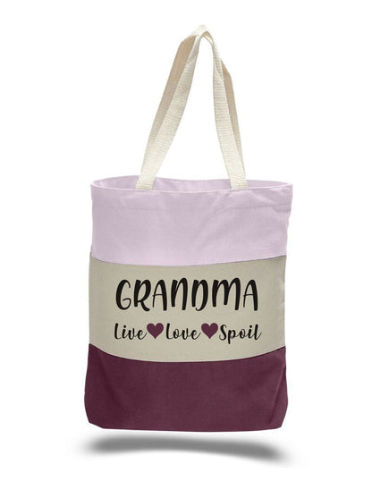 Grandma Gift - Grandma Tote Bag - Live Love Spoil