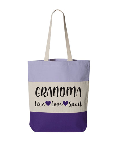 Grandma Gift - Grandma Tote Bag - Live Love Spoil