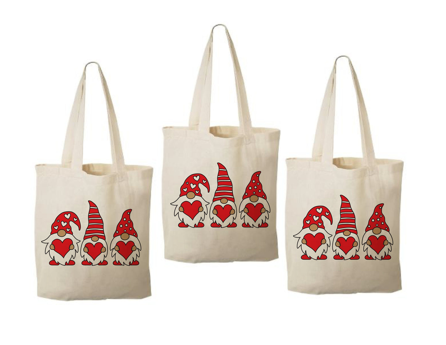 Gnome Valentine Party Favor Bags - Set of Three Bags