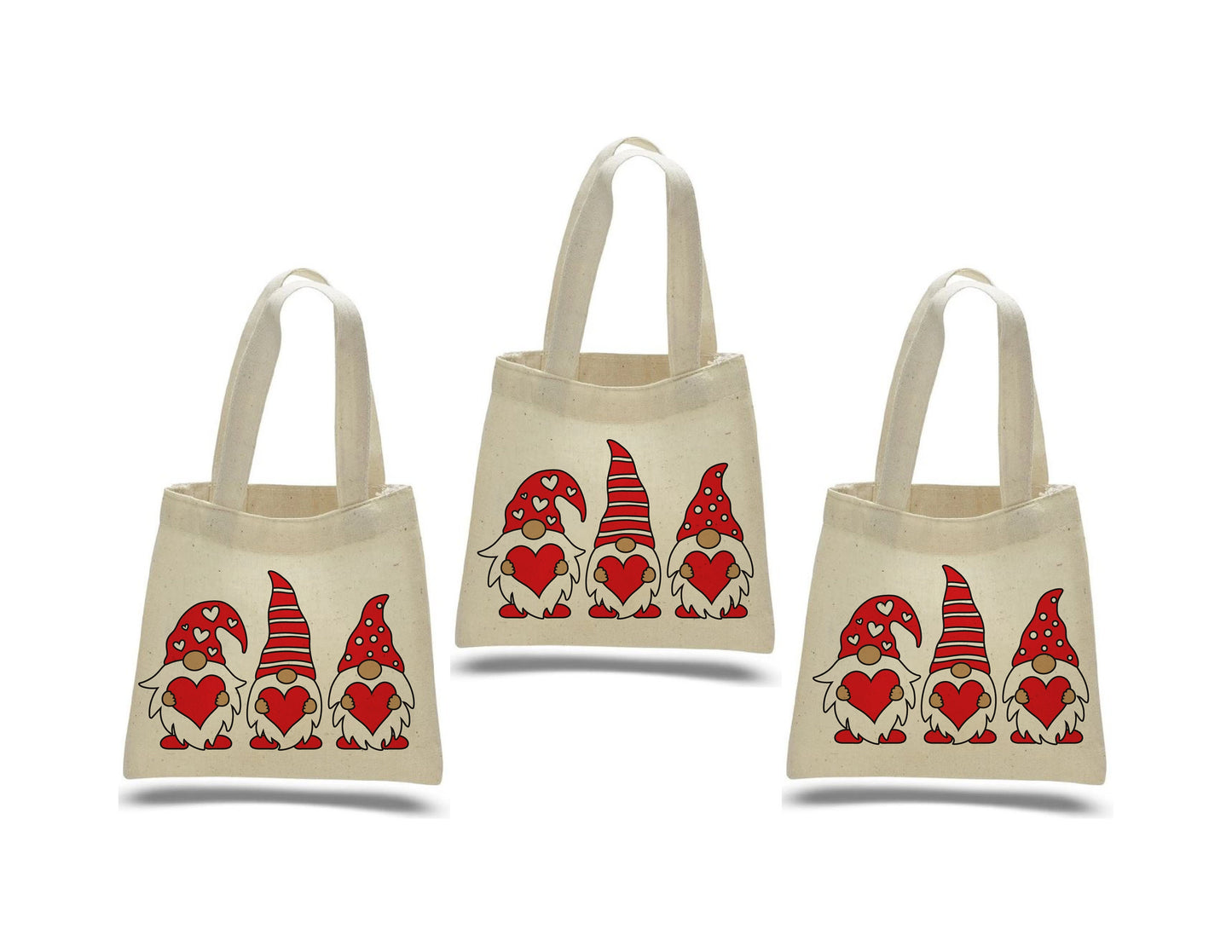Gnome Valentine Party Favor Bags - Set of Three Bags