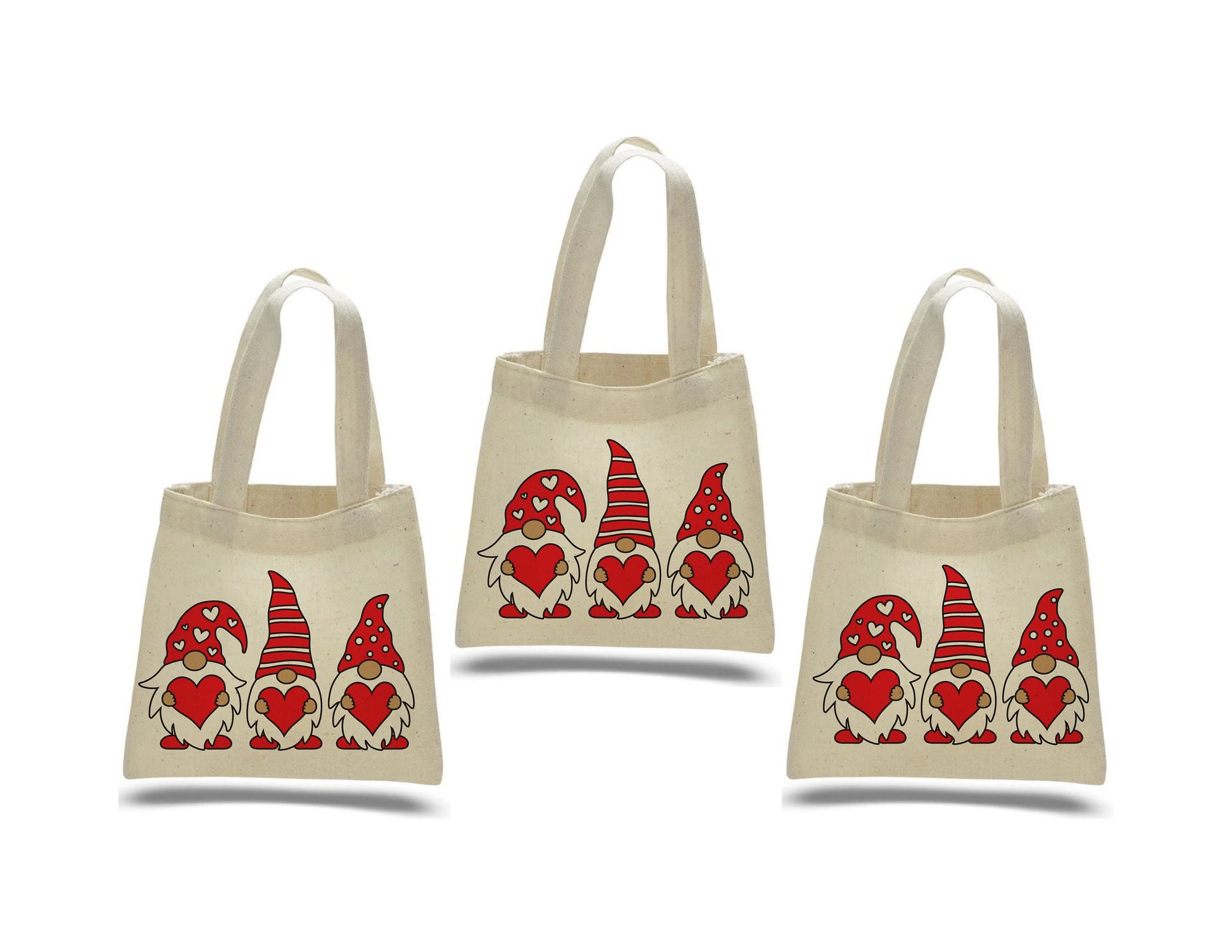 Gnome Valentine Party Favor Bags - Set of Three Bags