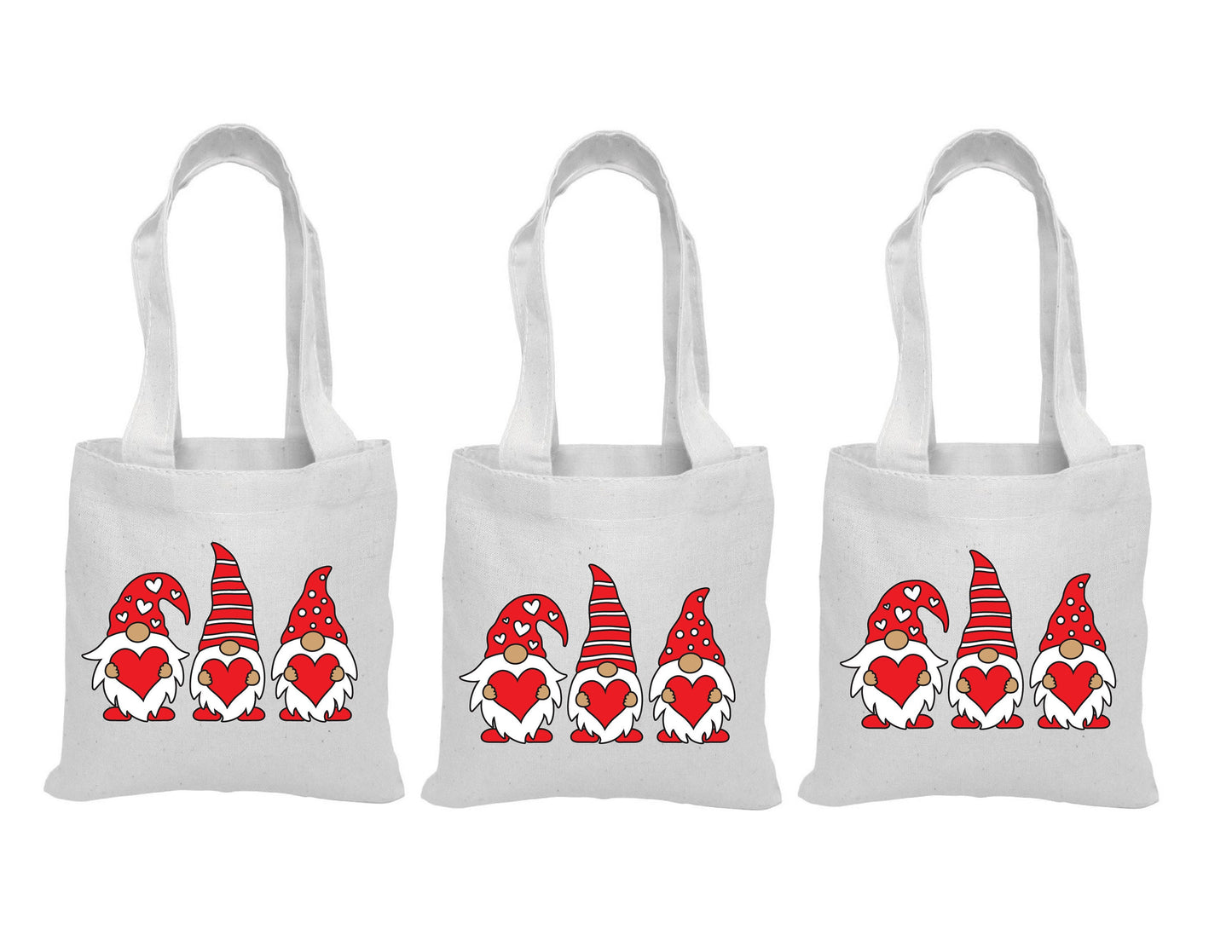 Gnome Valentine Party Favor Bags - Set of Three Bags