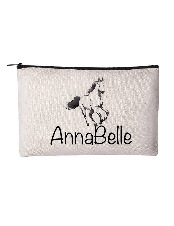 Horse Lover Gift - Personalized Horse Pencil Pouch