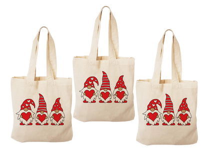 Gnome Valentine Party Favor Bags - Set of Three Bags