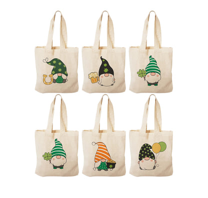 6 St. Patrick's Day Gnome Cotton Favor Bags