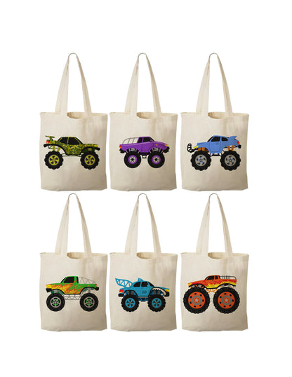 Monster Truck Party Favor Bags - Perfect for Monster Tuck Parties! - Set of Six Bags