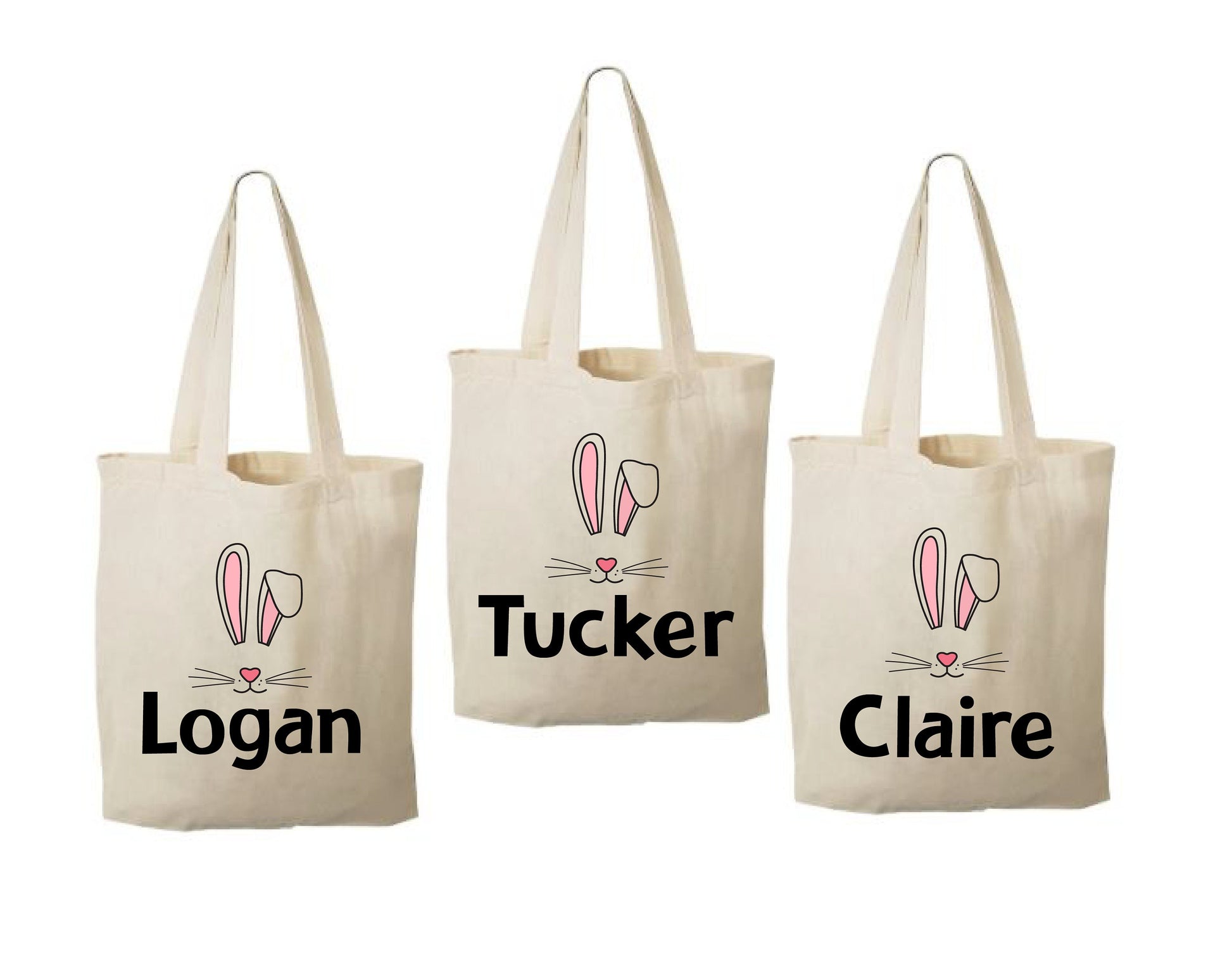 Personalized Easter Party Favor Bags - Set of Three Bags