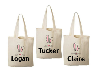 Personalized Easter Party Favor Bags - Set of Three Bags