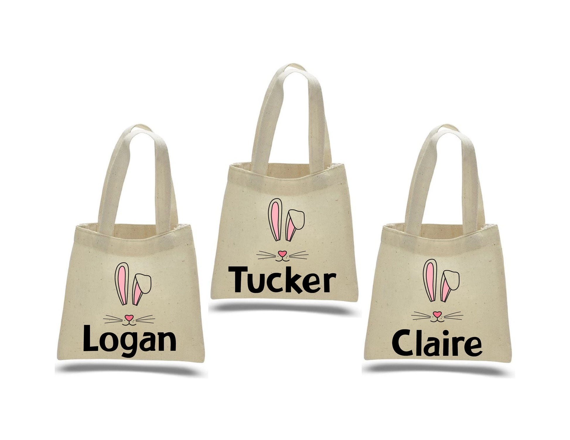 Personalized Easter Party Favor Bags - Set of Three Bags