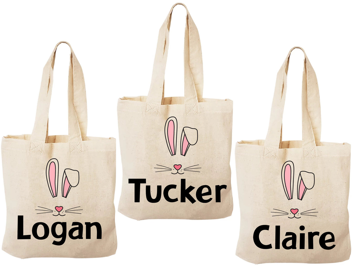 Personalized Easter Party Favor Bags - Set of Three Bags