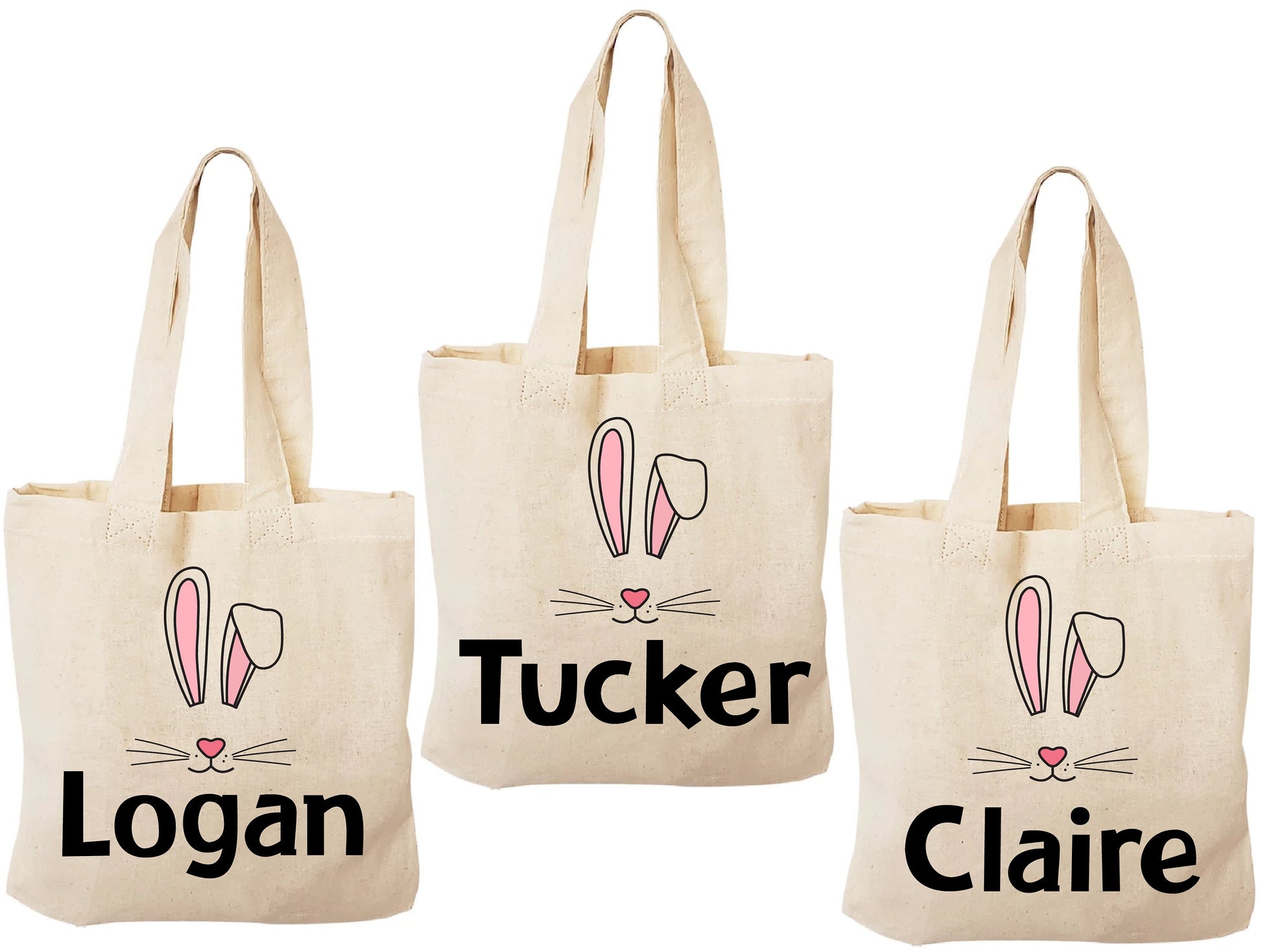 Personalized Easter Party Favor Bags - Set of Three Bags