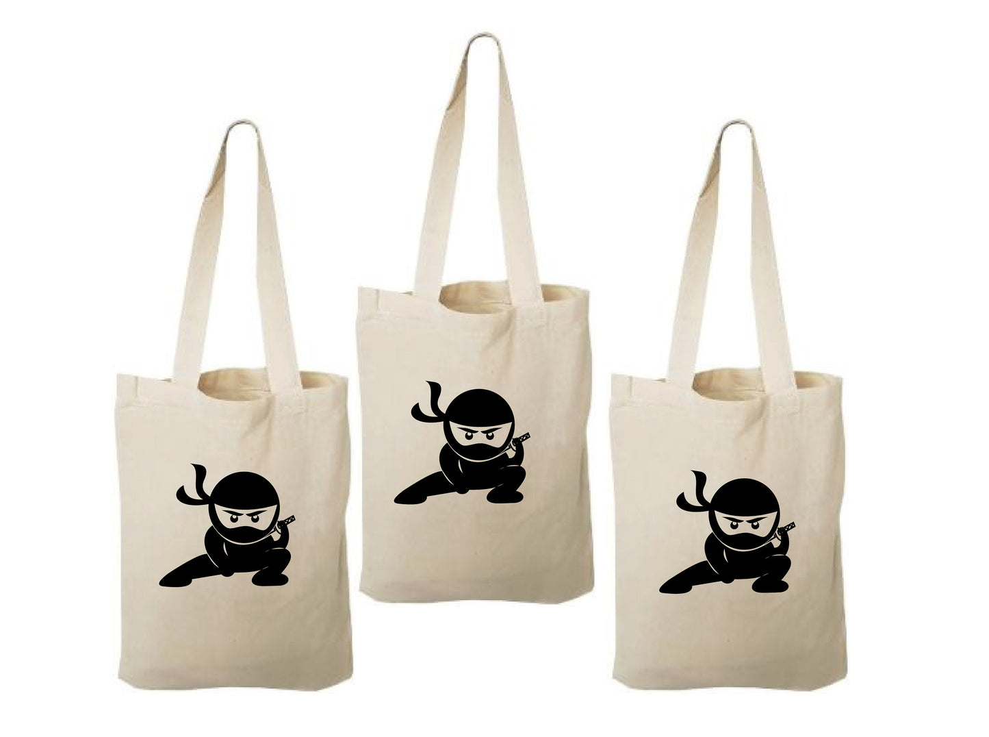 Ninja Party Favor Bags - Perfect for Ninja Themed Parties & Events! - Set of Three Bags