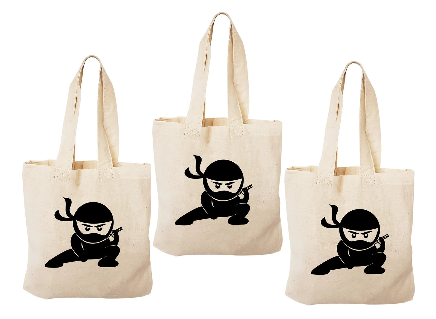 Ninja Party Favor Bags - Perfect for Ninja Themed Parties & Events! - Set of Three Bags