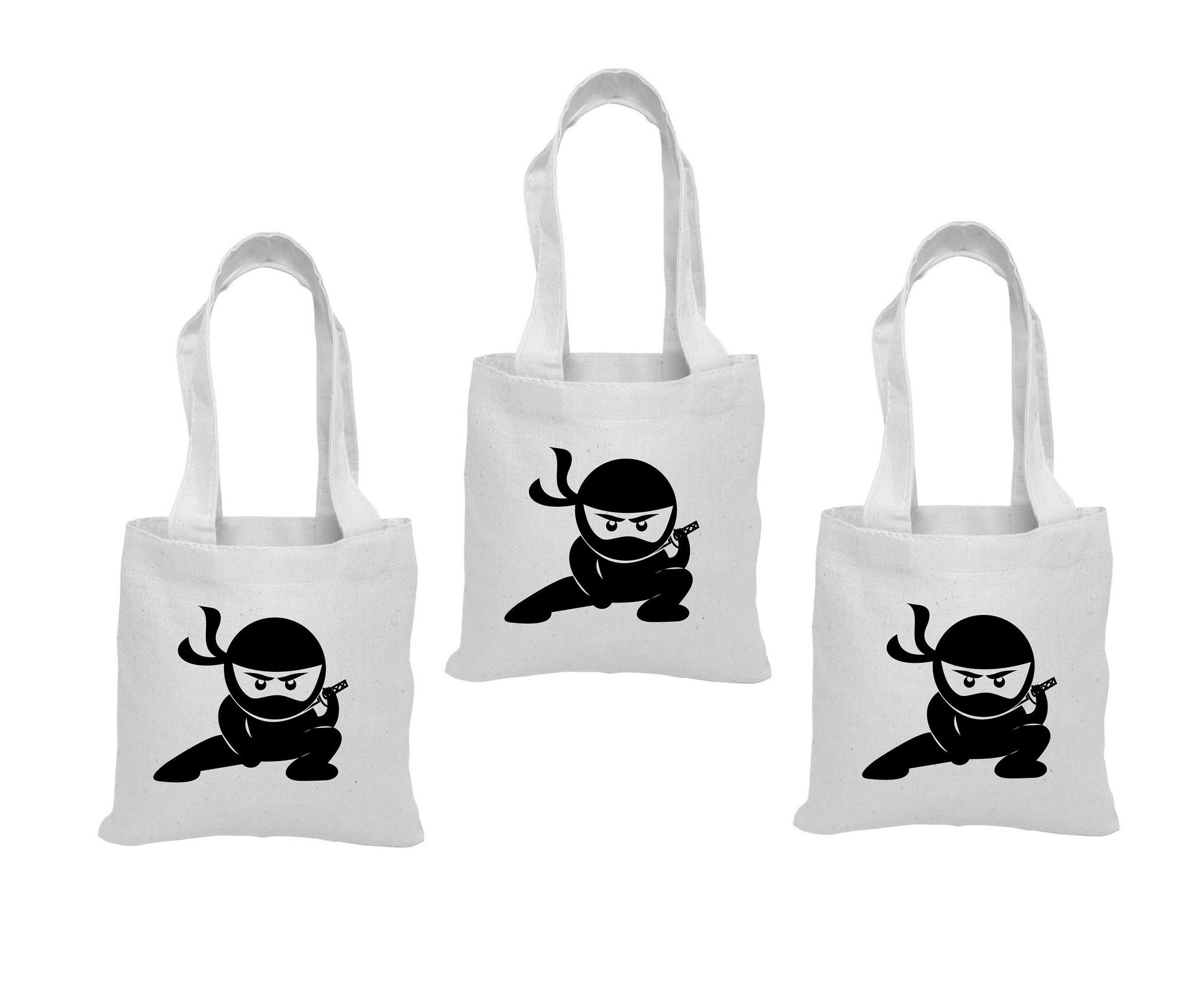 Ninja Party Favor Bags - Perfect for Ninja Themed Parties & Events! - Set of Three Bags