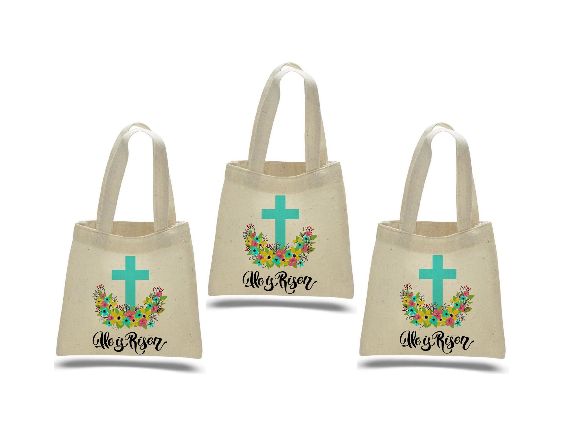 Easter Party Favor Bags - He Is Risen - Set of Three Bags