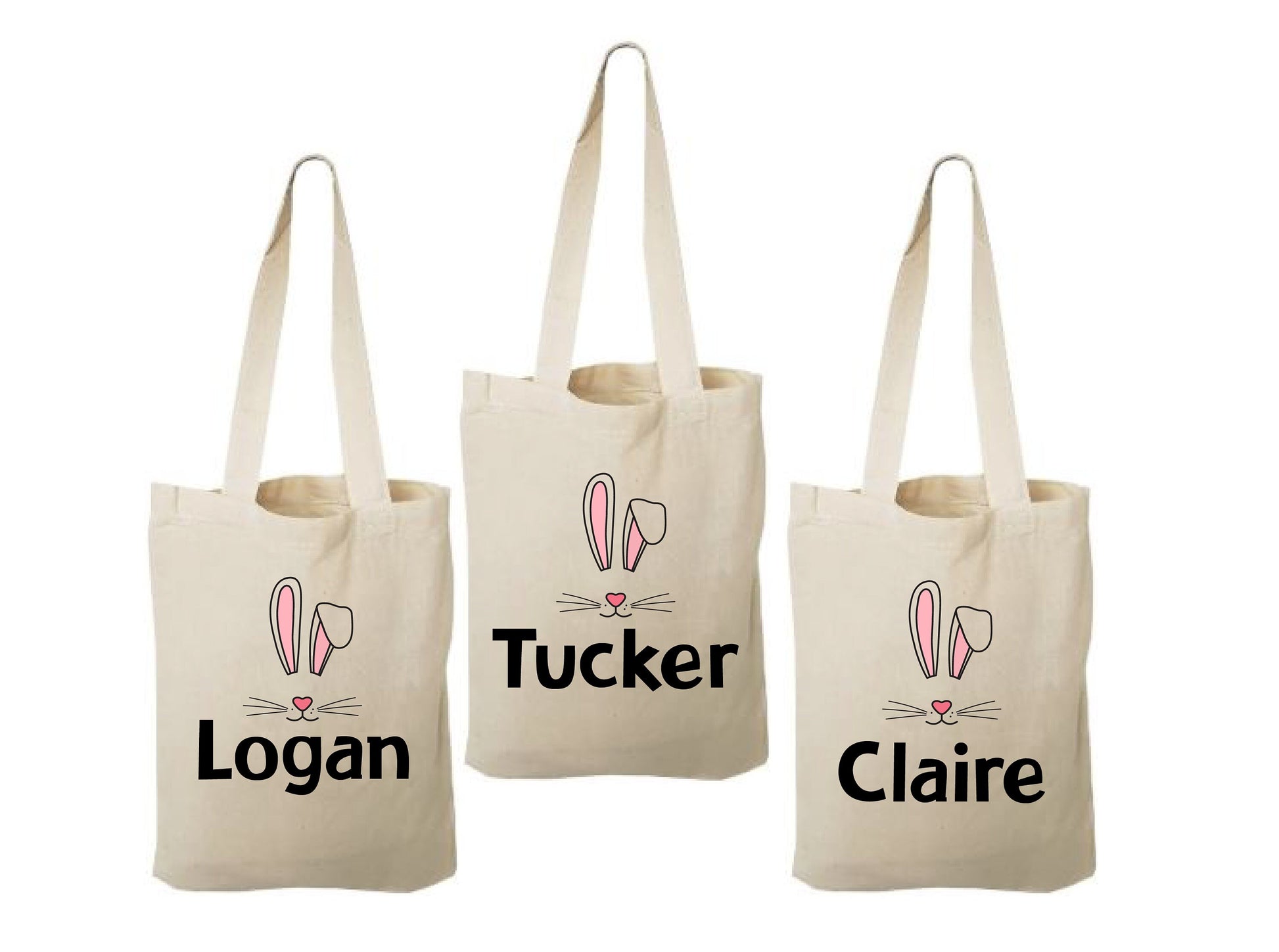 Personalized Easter Party Favor Bags - Set of Three Bags