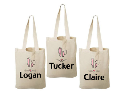 Personalized Easter Party Favor Bags - Set of Three Bags
