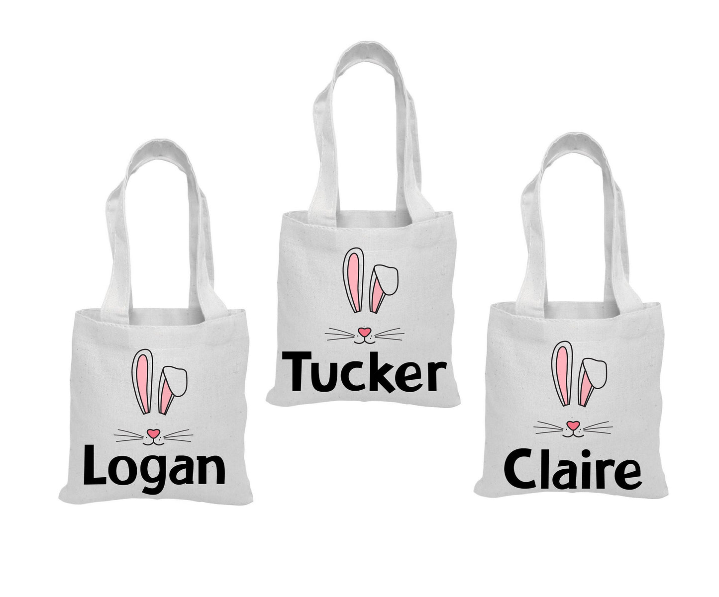 Personalized Easter Party Favor Bags - Set of Three Bags