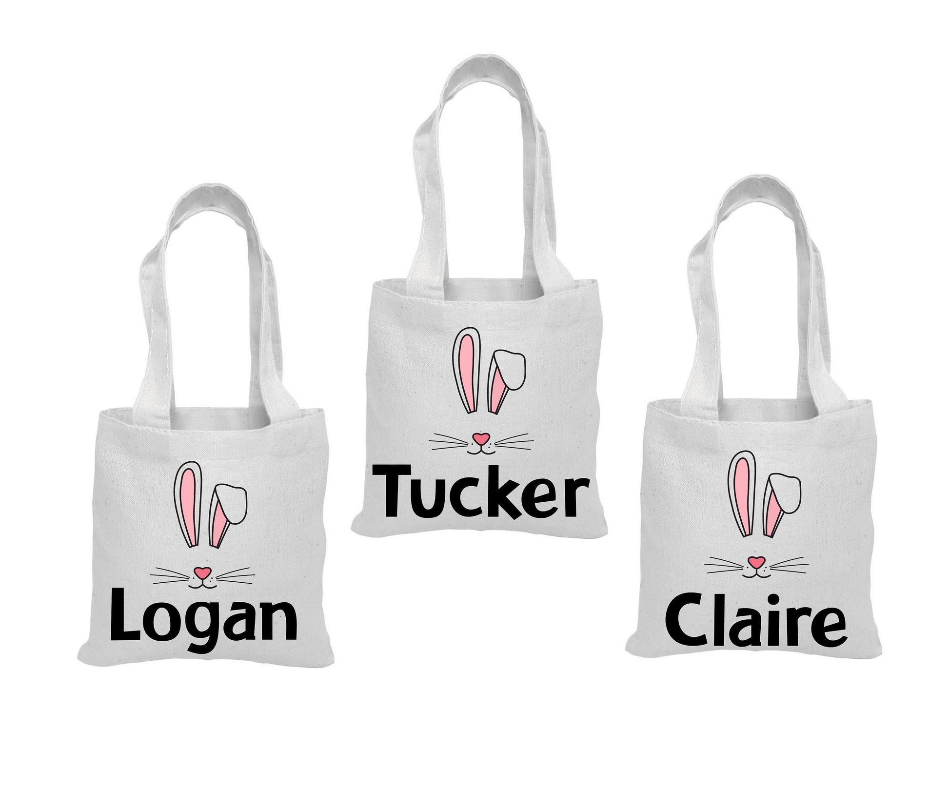 Personalized Easter Party Favor Bags - Set of Three Bags
