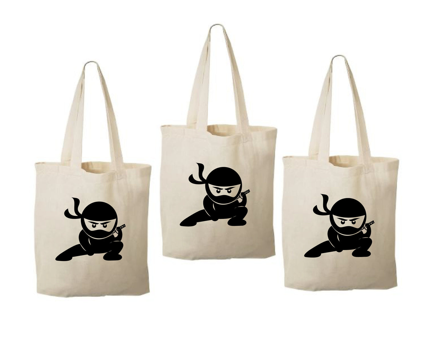 Ninja Party Favor Bags - Perfect for Ninja Themed Parties & Events! - Set of Three Bags