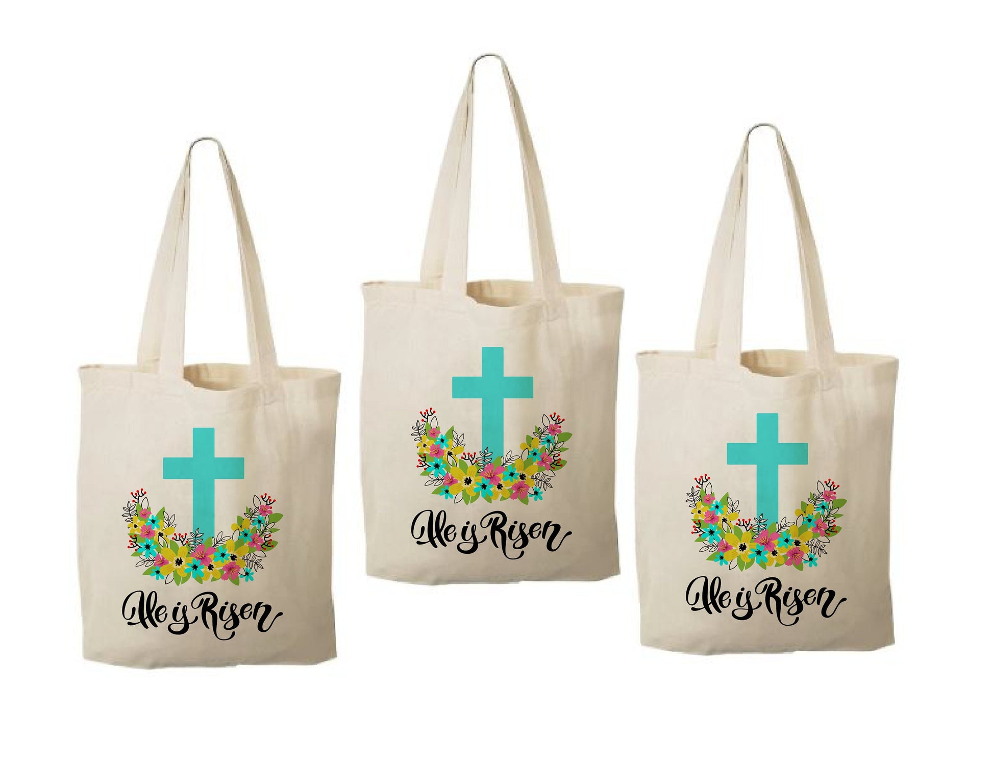 Easter Party Favor Bags - He Is Risen - Set of Three Bags
