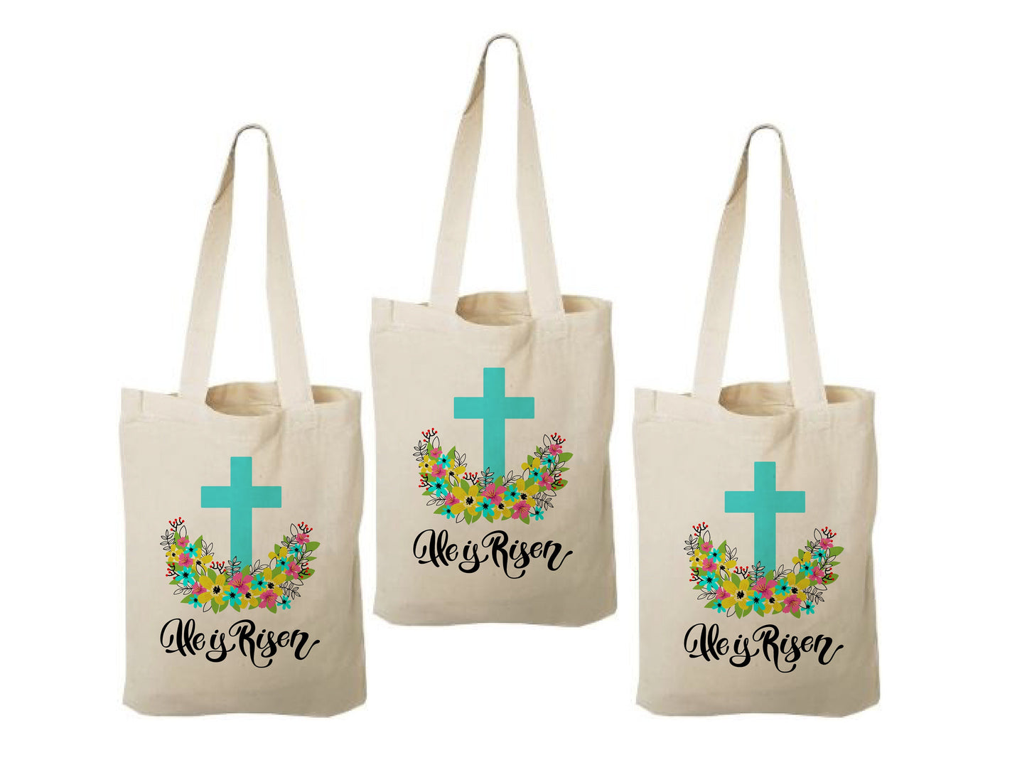 Easter Party Favor Bags - He Is Risen - Set of Three Bags