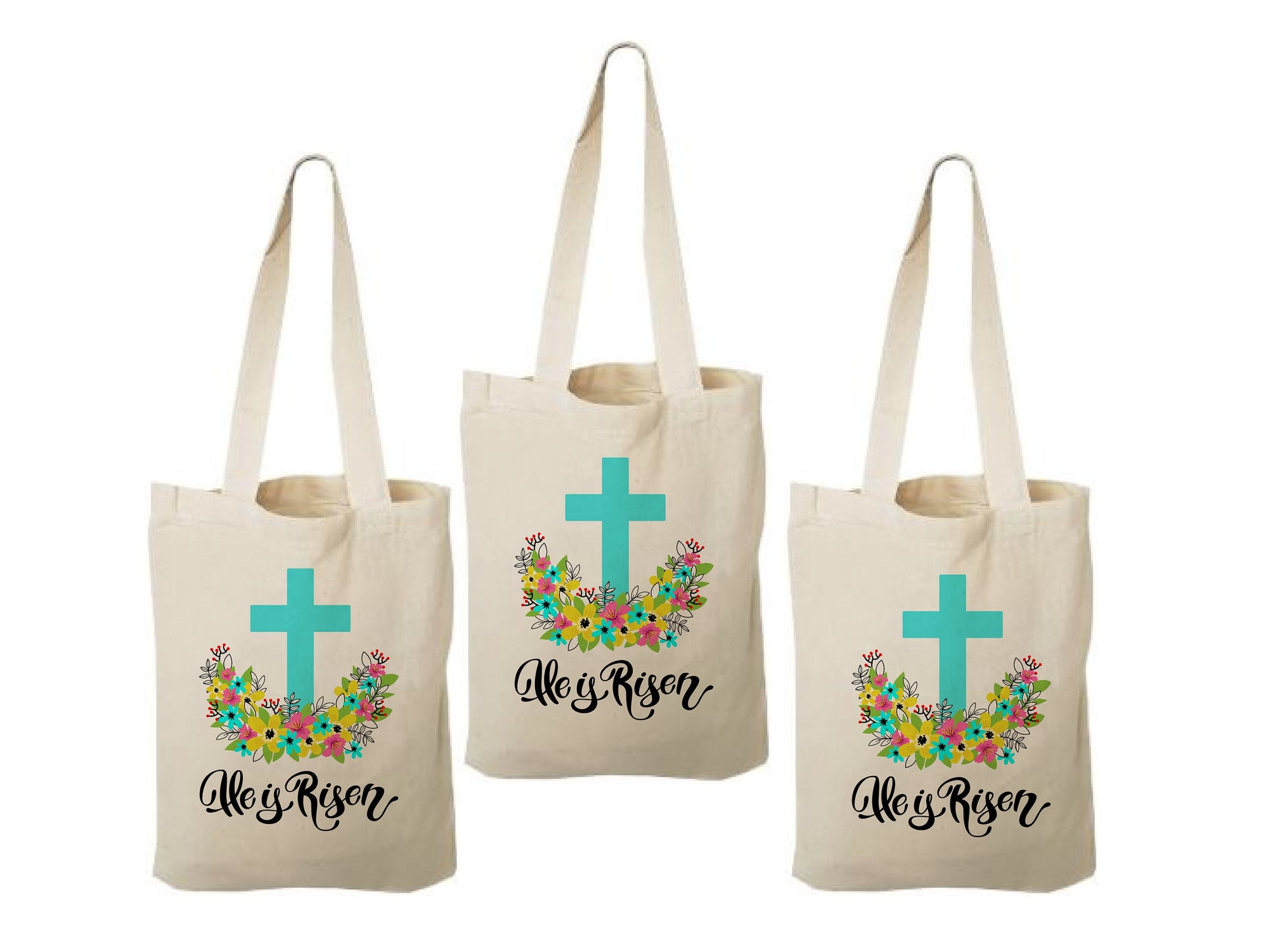 Easter Party Favor Bags - He Is Risen - Set of Three Bags