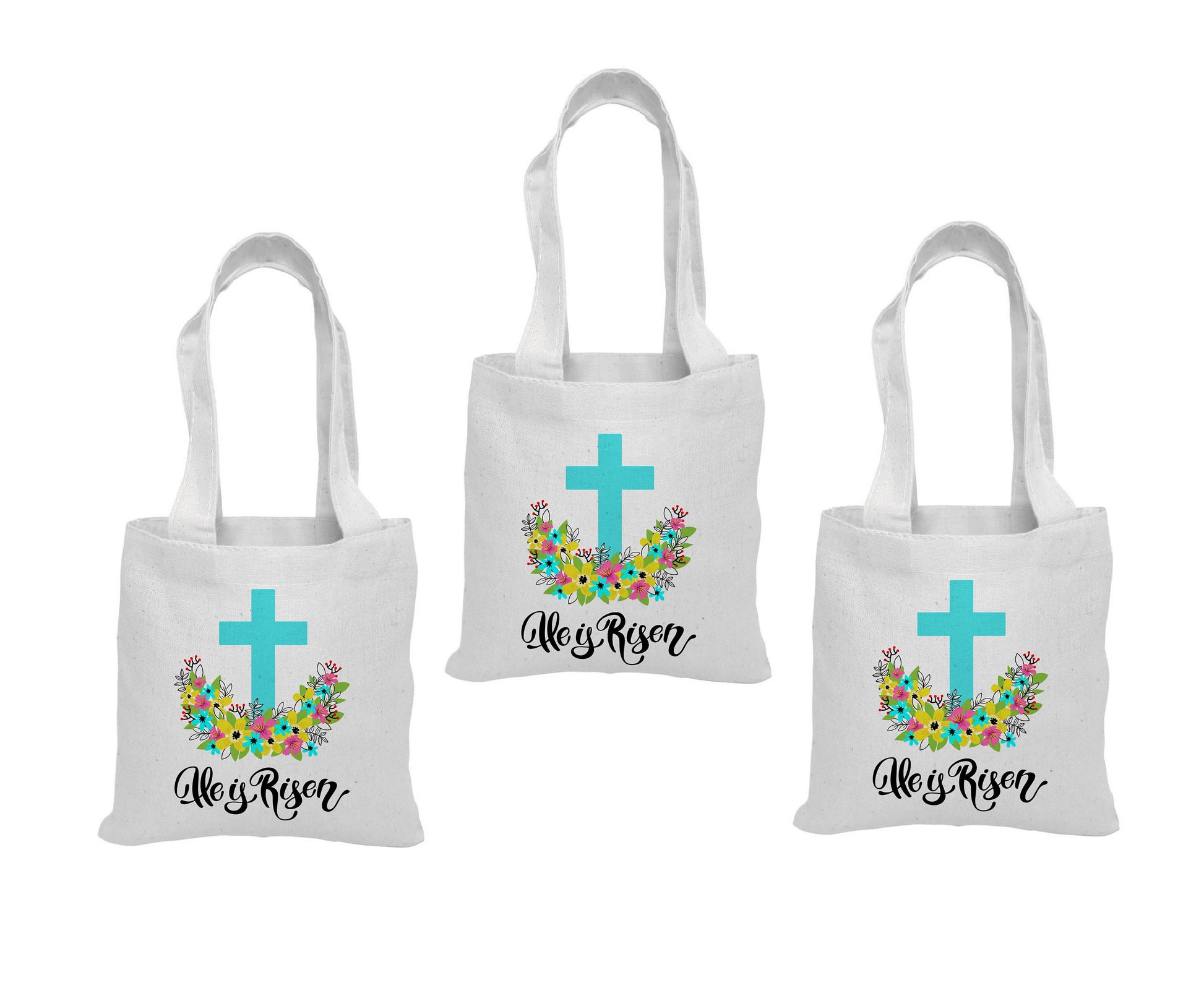 Easter Party Favor Bags - He Is Risen - Set of Three Bags