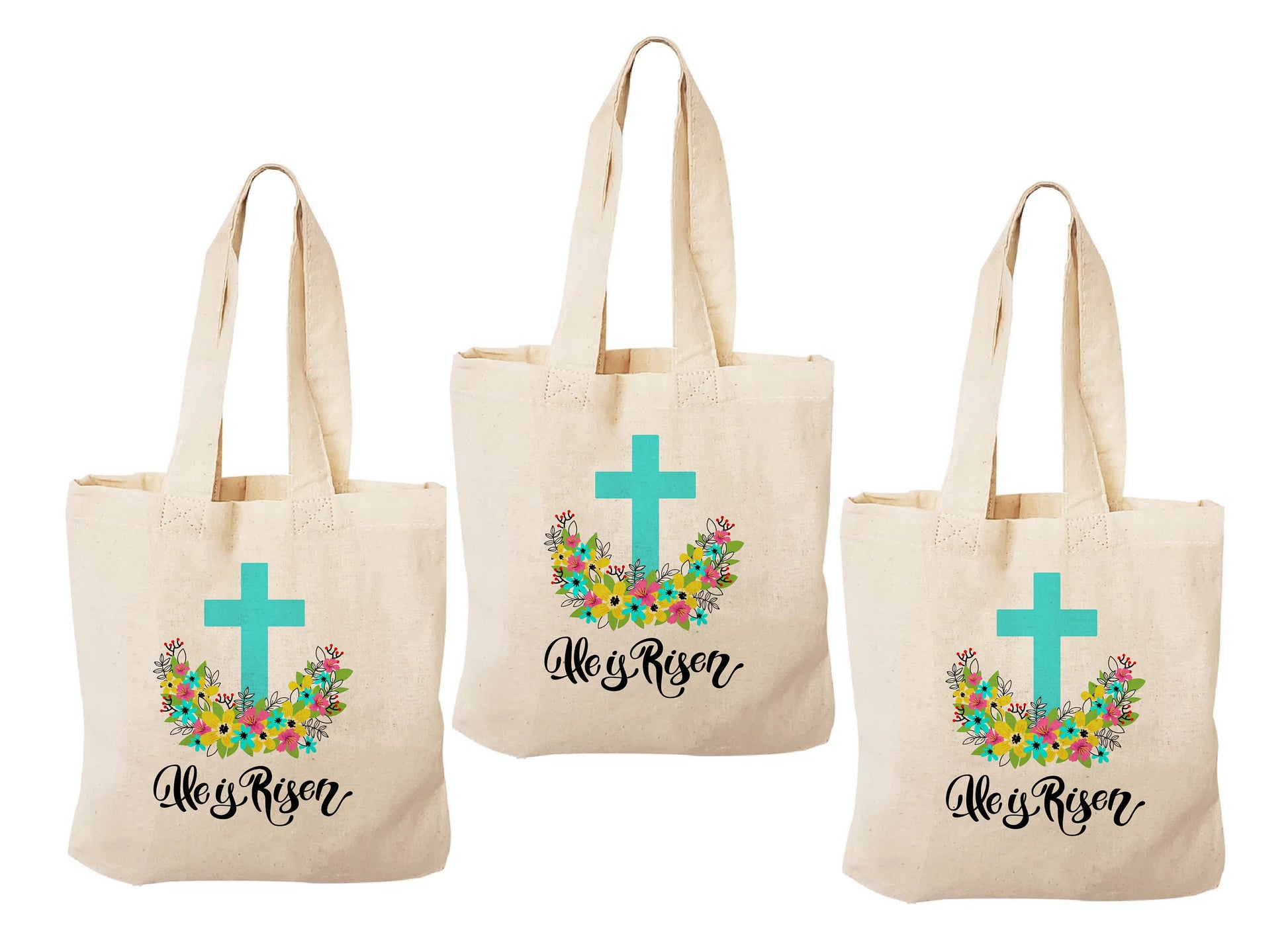 Easter Party Favor Bags - He Is Risen - Set of Three Bags
