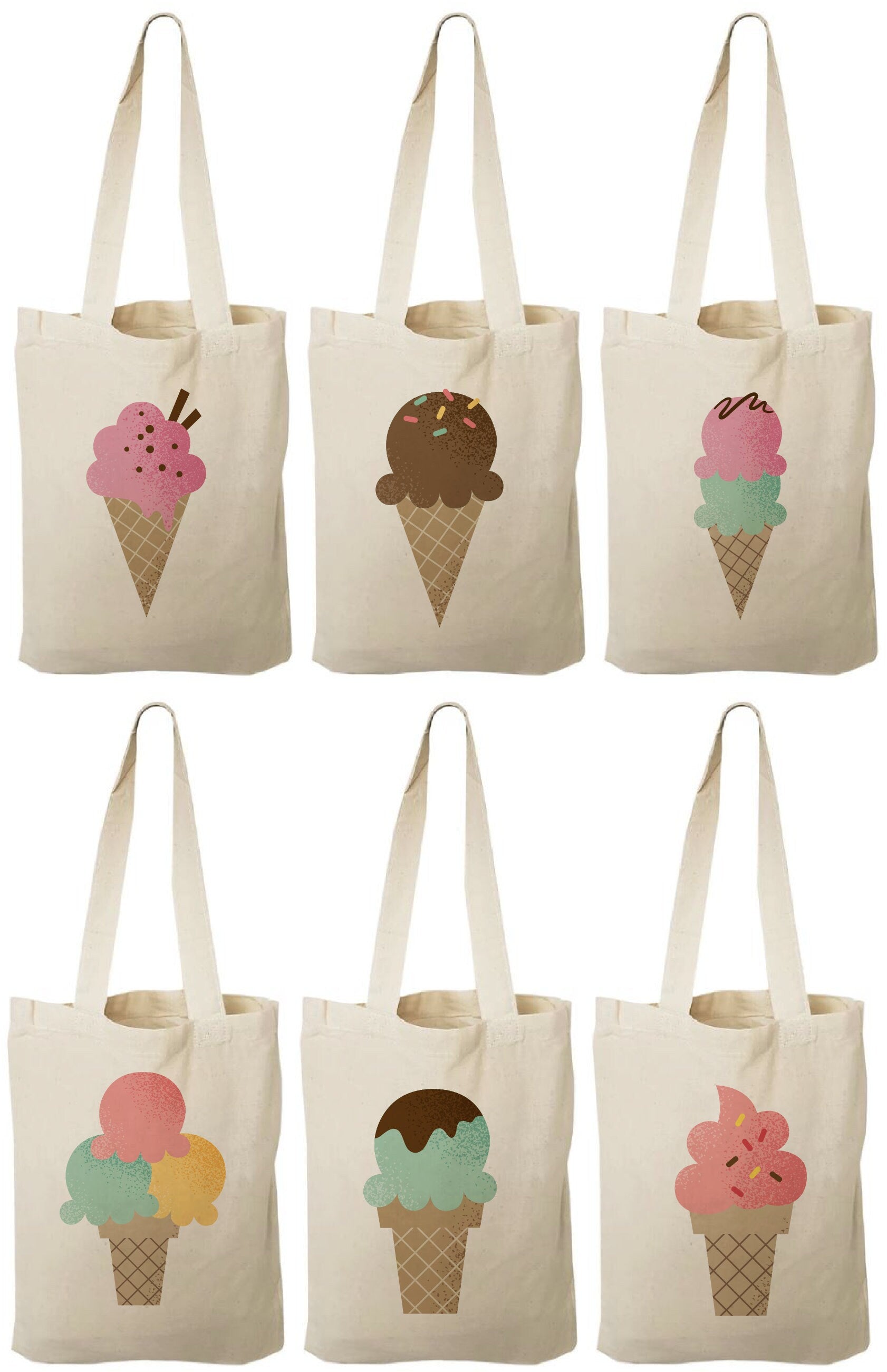 6 Ice Cream Treat Bags, Ice Cream Party Favor Bags, Ice Cream Party Favors, Ice Cream Party Bags, Ice Cream Party Decor, Ice Cream Party