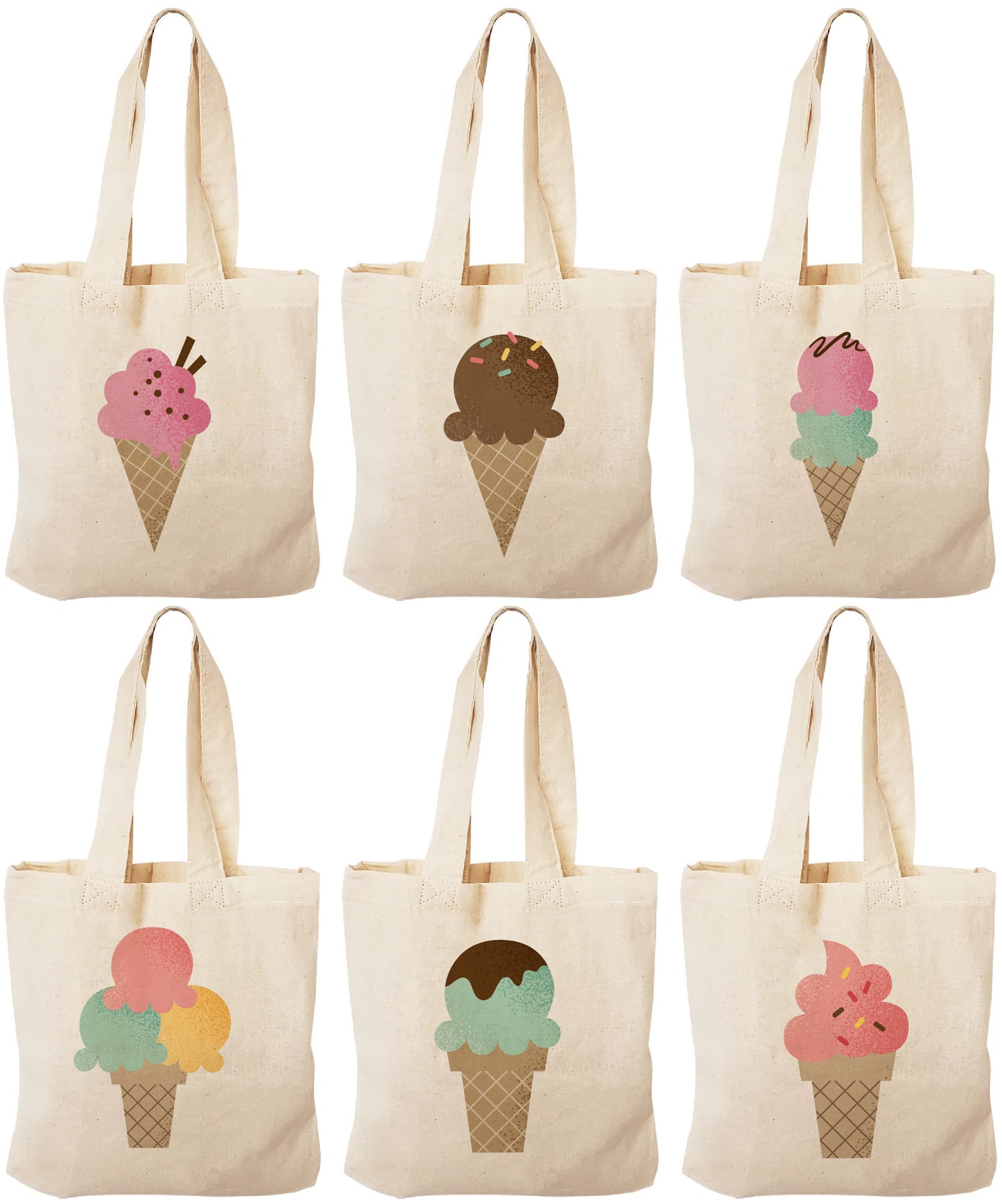 6 Ice Cream Treat Bags, Ice Cream Party Favor Bags, Ice Cream Party Favors, Ice Cream Party Bags, Ice Cream Party Decor, Ice Cream Party