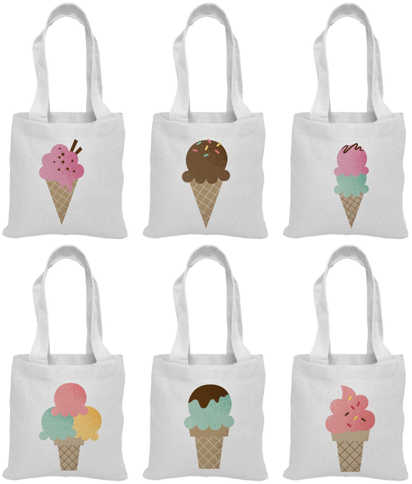6 Ice Cream Treat Bags, Ice Cream Party Favor Bags, Ice Cream Party Favors, Ice Cream Party Bags, Ice Cream Party Decor, Ice Cream Party